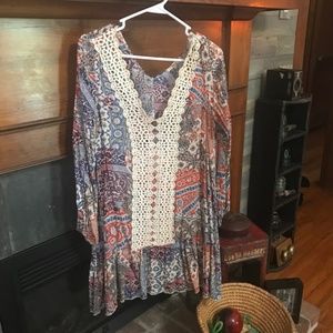 Boho flowy tunic